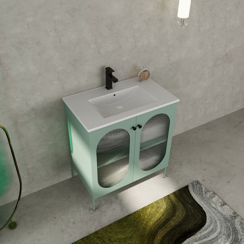 30 Inch Freestanding Bathroom Vanity With Ceramic Sink
