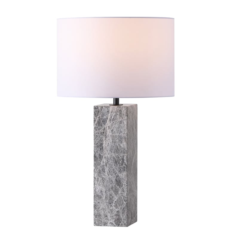 SAFAVIEH Couture Poloma Square Marble Table Lamp - 16"W x 16"D x 27"H