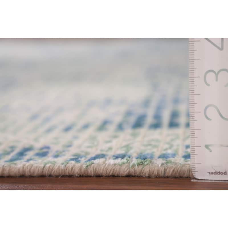 Abstract Area Rug Hand-Knotted Modern Wool Carpet - 5'5"x 7'10"