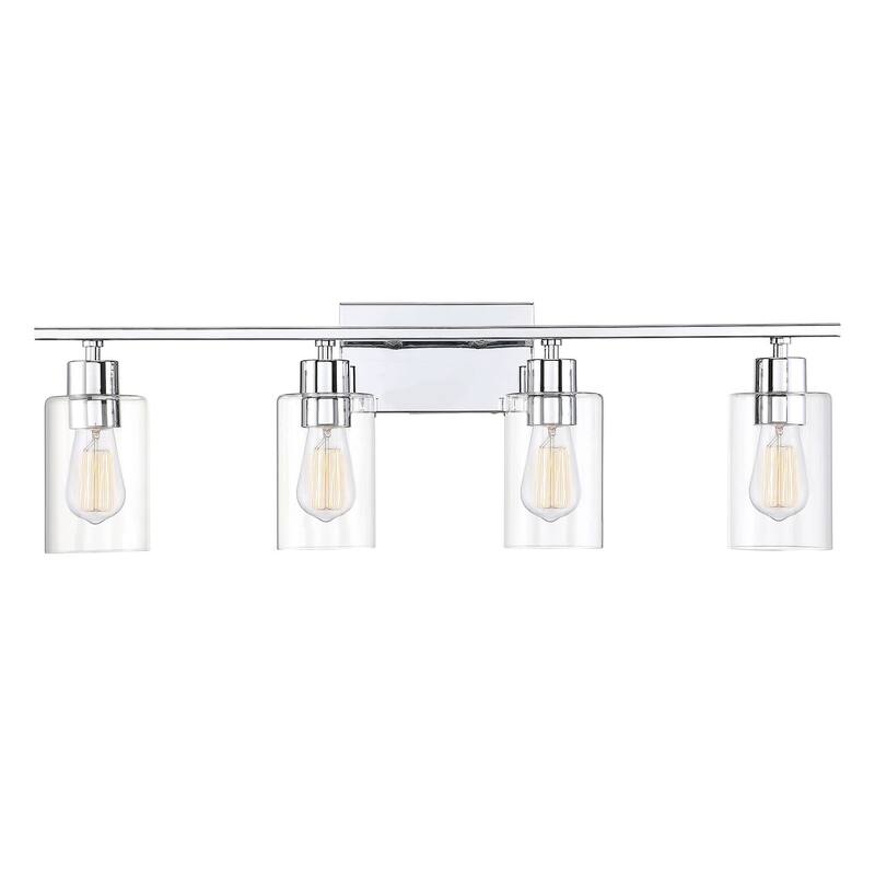 Savoy House Lambert 4 Light 31" Wide Bathroom Vanity Light with Glass - Polished Chrome