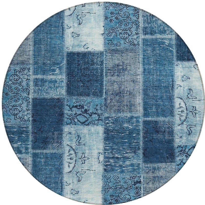 HomeRoots Patchwork Traditional Rectangle Outdoor Rug