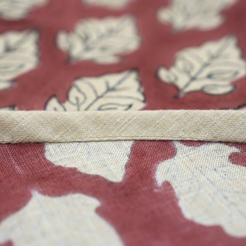 Fabdivine Block Print Linen Blend Home Decor Christmas Tree Skrit