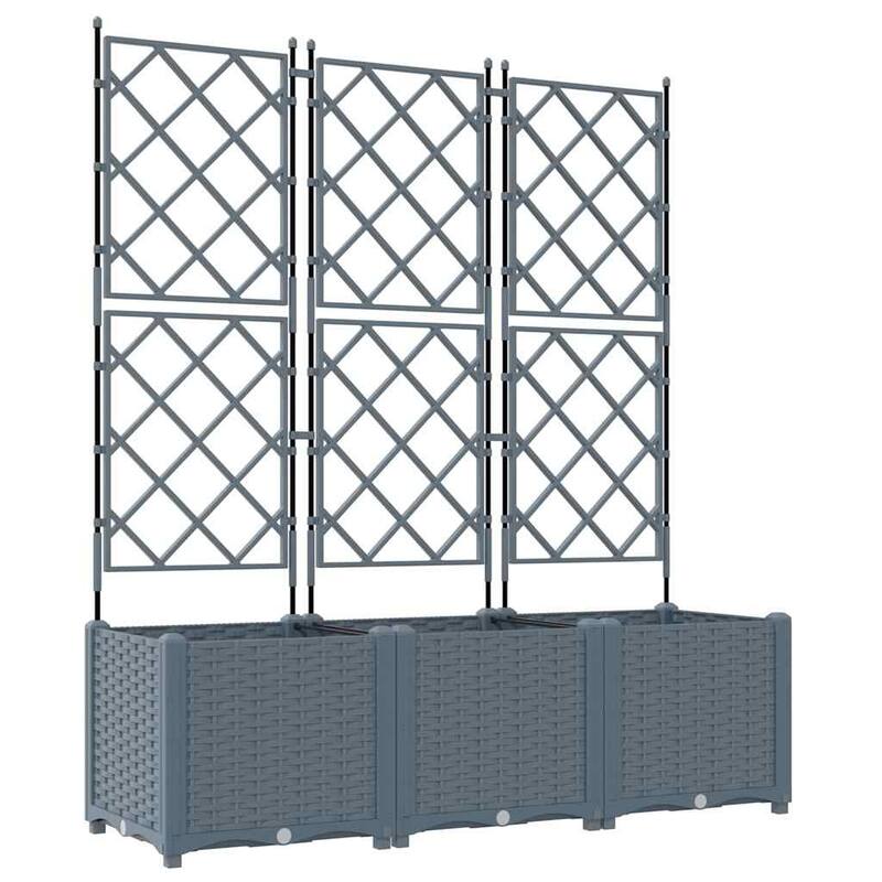 vidaXL Garden Planter with Trellis