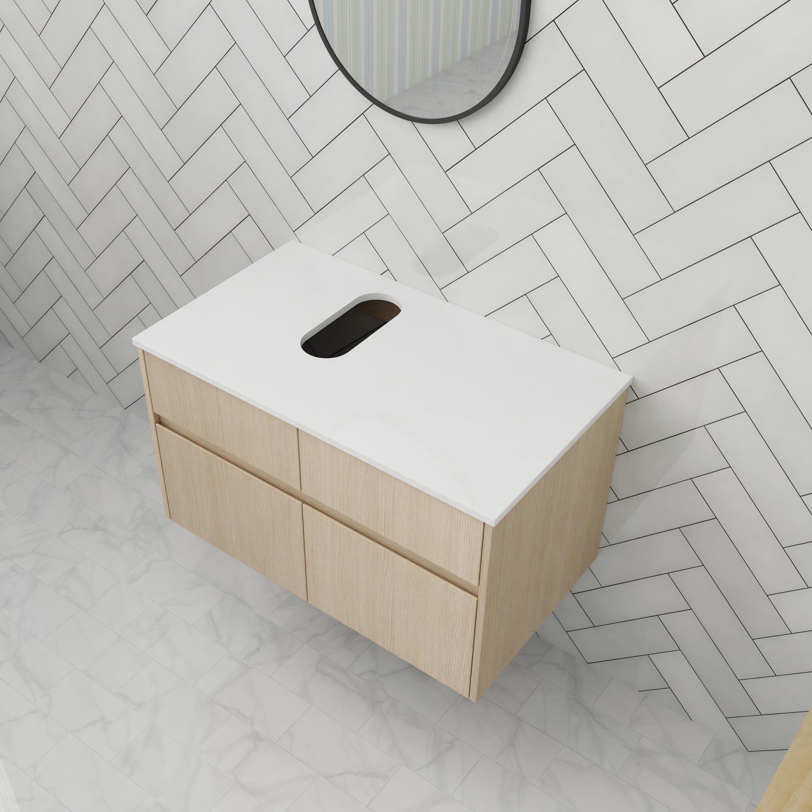 ARTCHIRLY 32'' Bathroom Vanity with Sink, Floating Bathroom Vanity with Soft Close Door And Drawer