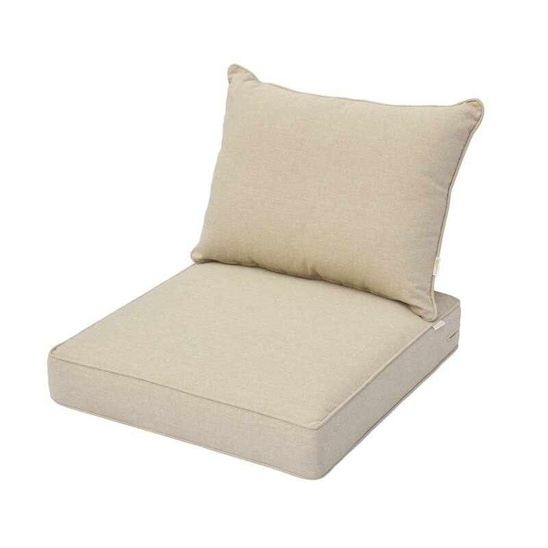 HOOOWOOO 2-piece Outdoor/Indoor Chair Cushion Set - Beige
