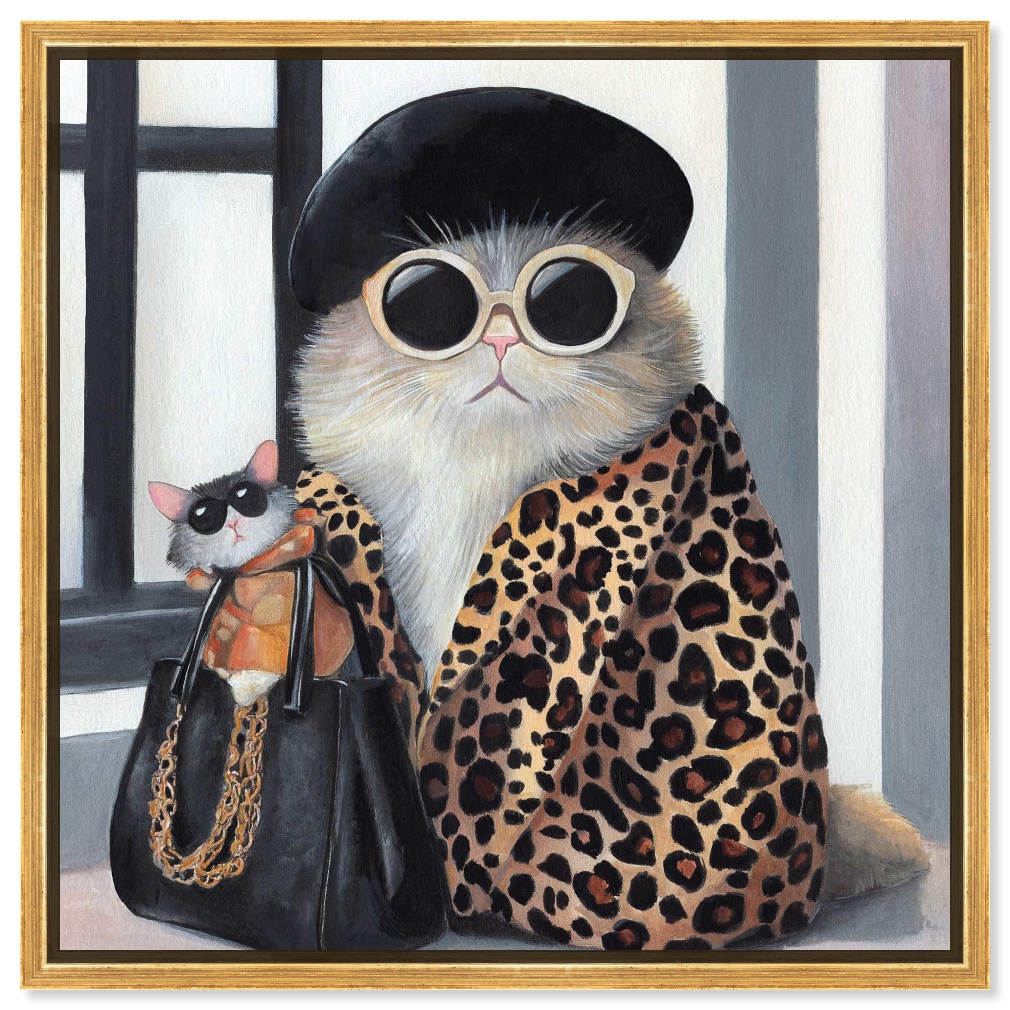 Cat Couture Canvas Cute Cat Art Prints by Art Remedy