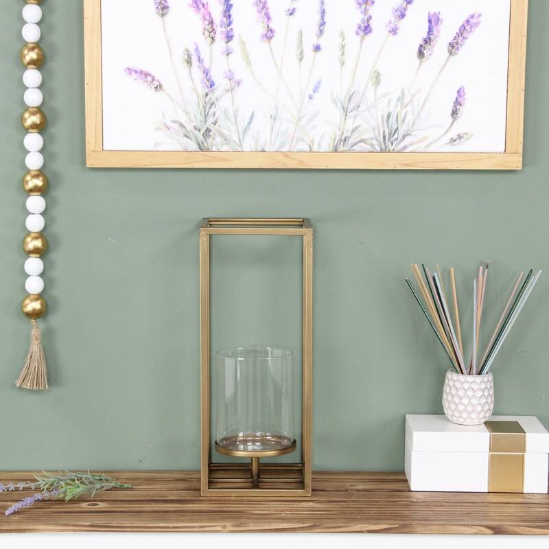 Pembertale Tall Square Gold Metal Lantern