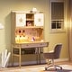 preview thumbnail 8 of 10, 47" Industrial Kids Desk Study Station with Drawer and Hutch for Home