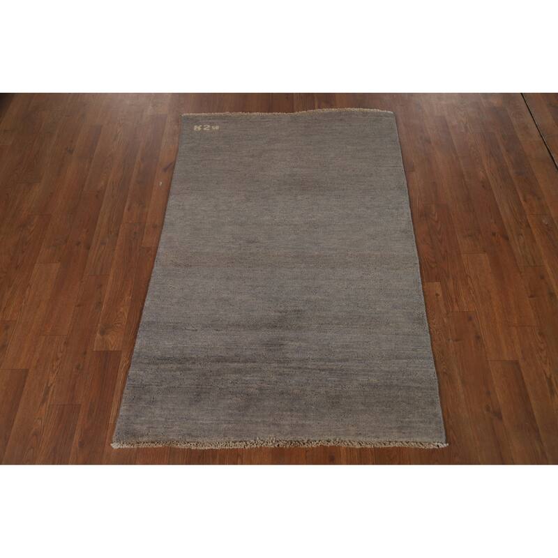 Gabbeh Modern Foyer Rug Hand-Knotted Accent Wool Carpet - 2'8"x 4'0"