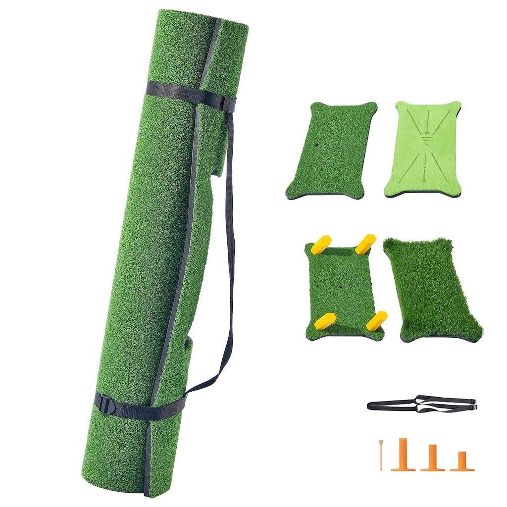 Golf Hitting Mat for Backyard Driving Chipping Indoor Outdoor Training - 4 IN 1 Golf Hitting Mat, 5x4ft