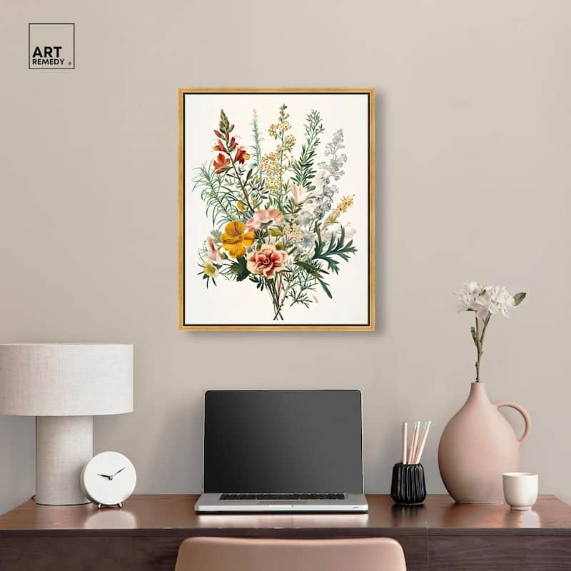 Quaint Bouquet Canvas by Art Remedy