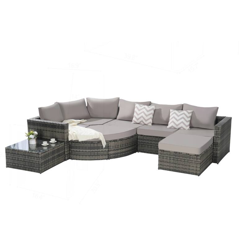 Outdoor Patio Sofa Set for Poolside Relaxation and Entertainment