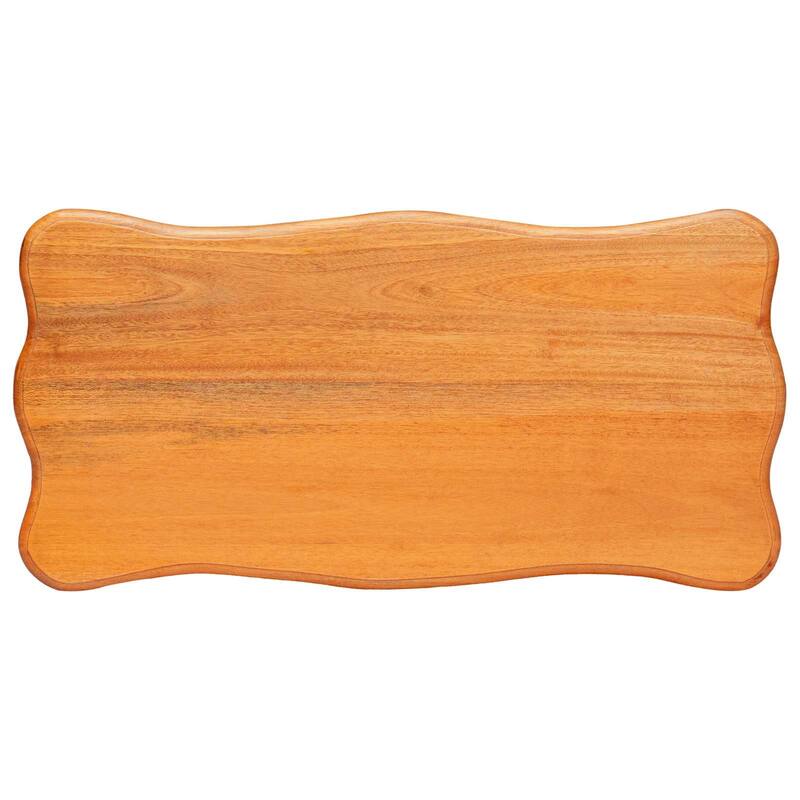 vidaXL Side Table Natural 23.82 x 11.81 x 24.02 in Solid Mahogany Wood - 23.82 x 11.81 x 24.02 in