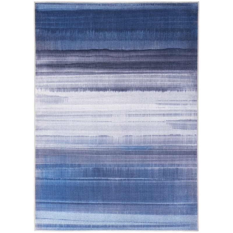 Calvin Klein Launder Indoor Abstract Area Rug - 7' 10" x 9' 10" - Grey/Blue - Rectangle