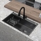 preview thumbnail 14 of 19, Stainless Steel Drop In Single Bowl Kitchen Sinks with Faucet
