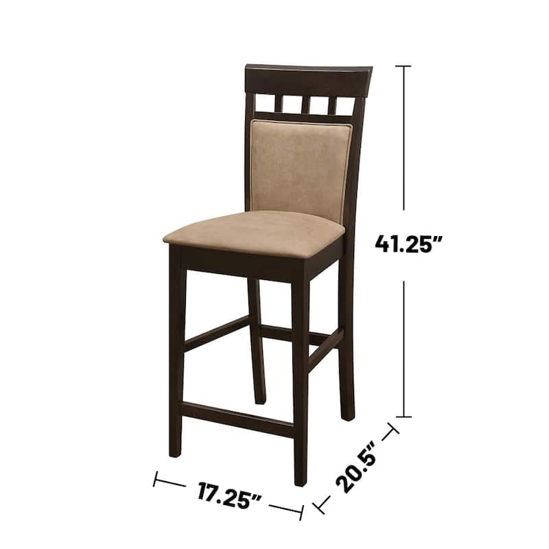Square Counter Height Dining Set in Cappuccino