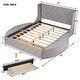 preview thumbnail 5 of 22, Nestfair Queen Size Upholstered Platform Bed with 1 Drawer and 2 Side Storage Stool