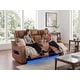 preview thumbnail 18 of 16, Jazz 74"W Leather Aire Power Reclining Loveseat w/Power Headrest, Bluetooth Speakers, LED, USB Ports, Storage & Cupholders