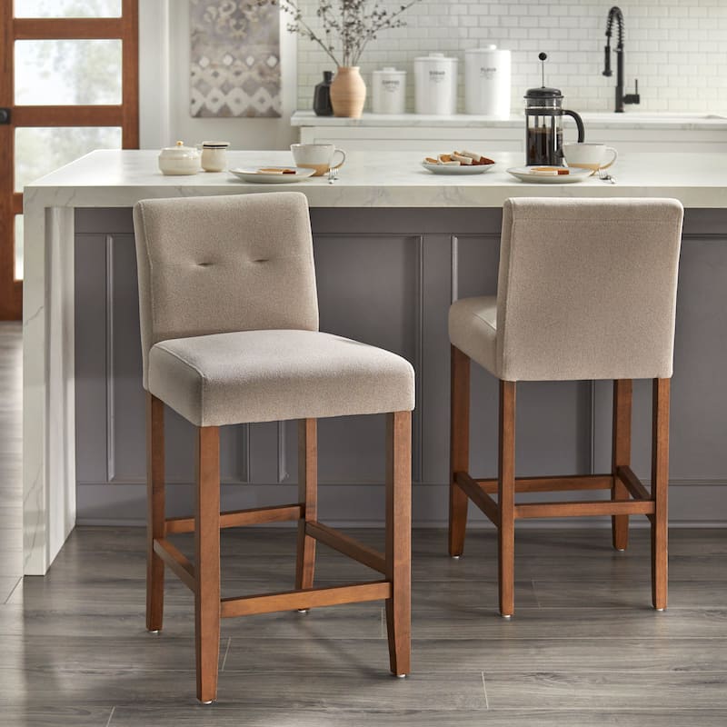 Lifestorey Crawford 26-inch Stool (Set of 2) - Summer Tan