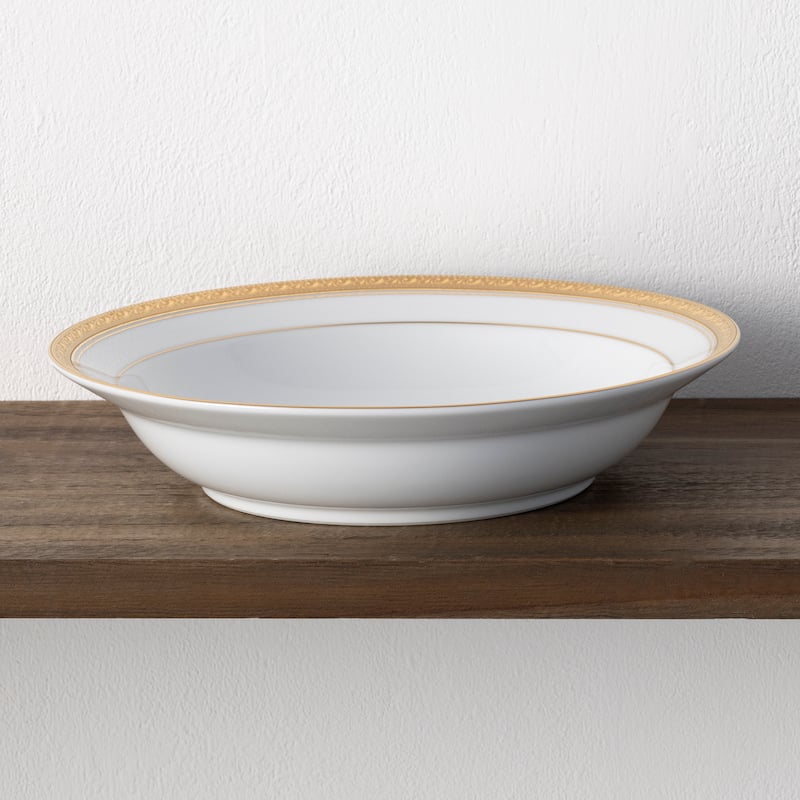 Crestwood Gold Set of 4 Rim Dinner Bowls, 10", 25 oz.