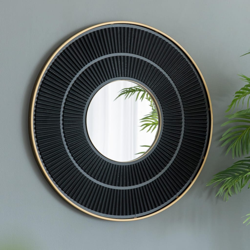 Artistic Style Round Mirror for Living Room