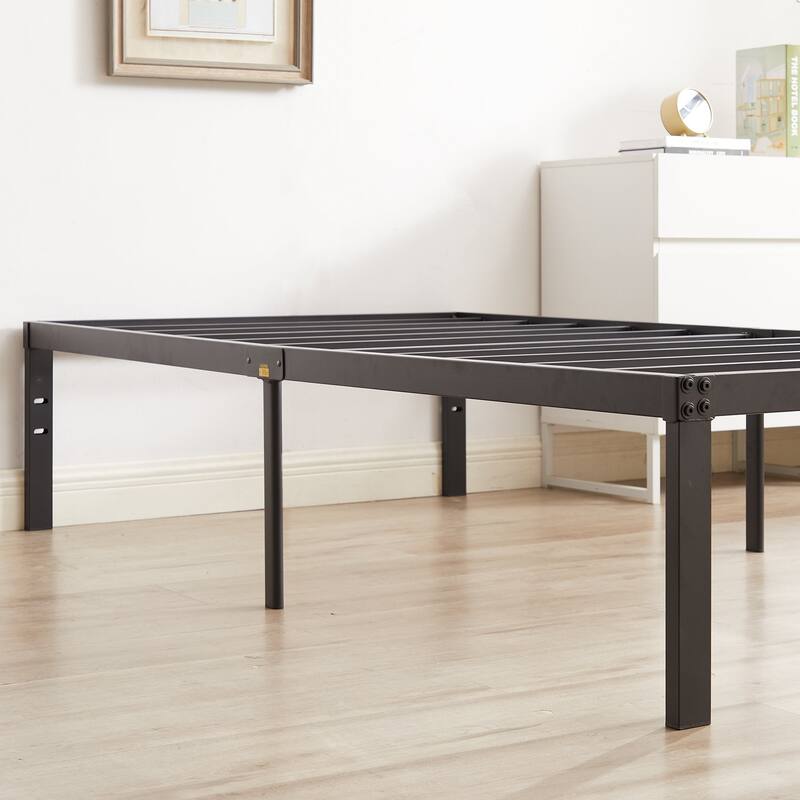 Black Metal Platform Bed Frame, 14.2-inch/16-inch/18-inch platform Bed Frame, 12 Options