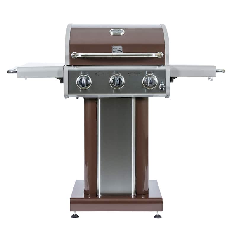 Kenmore 3-Burner Propane Gas Grill with Foldable Side Shelves