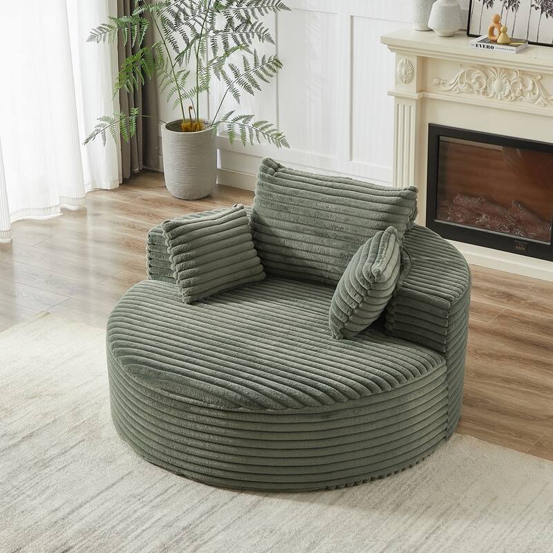 Corduroy Sponge single sofa,No Assembly Required