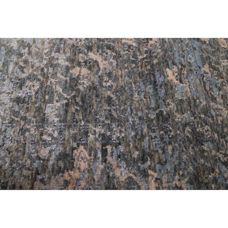 ECARPETGALLERY Hand-knotted Heritage Charcoal Silk, Wool Rug - 7'10 x 10'0