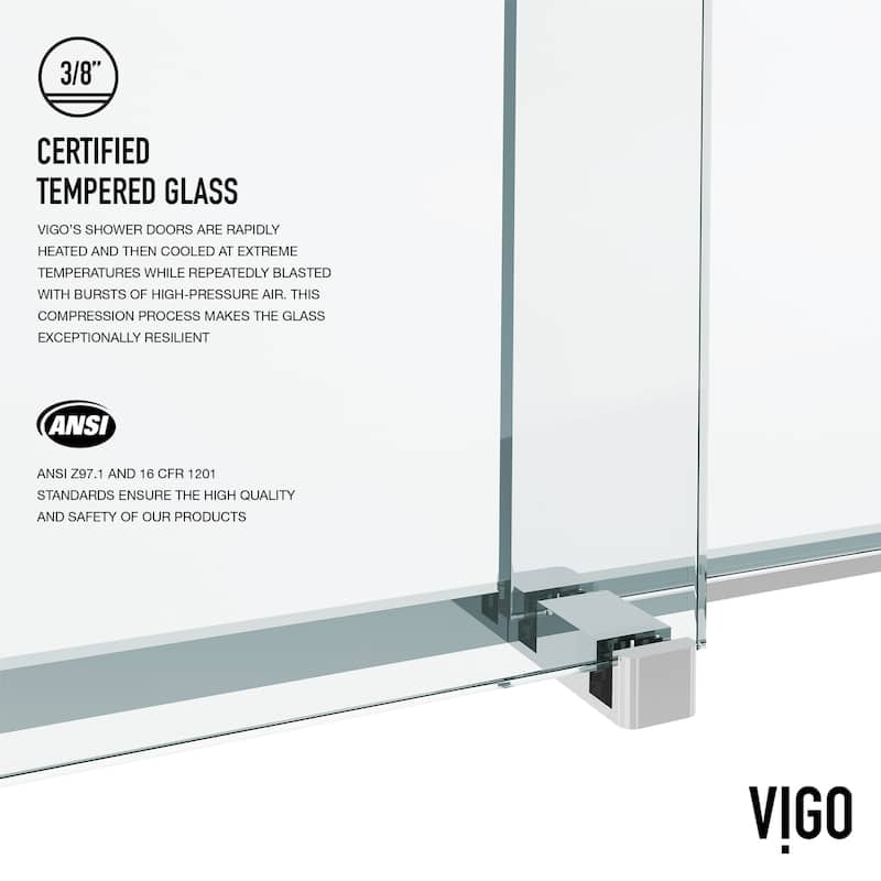 VIGO Houston Frameless Sliding Door