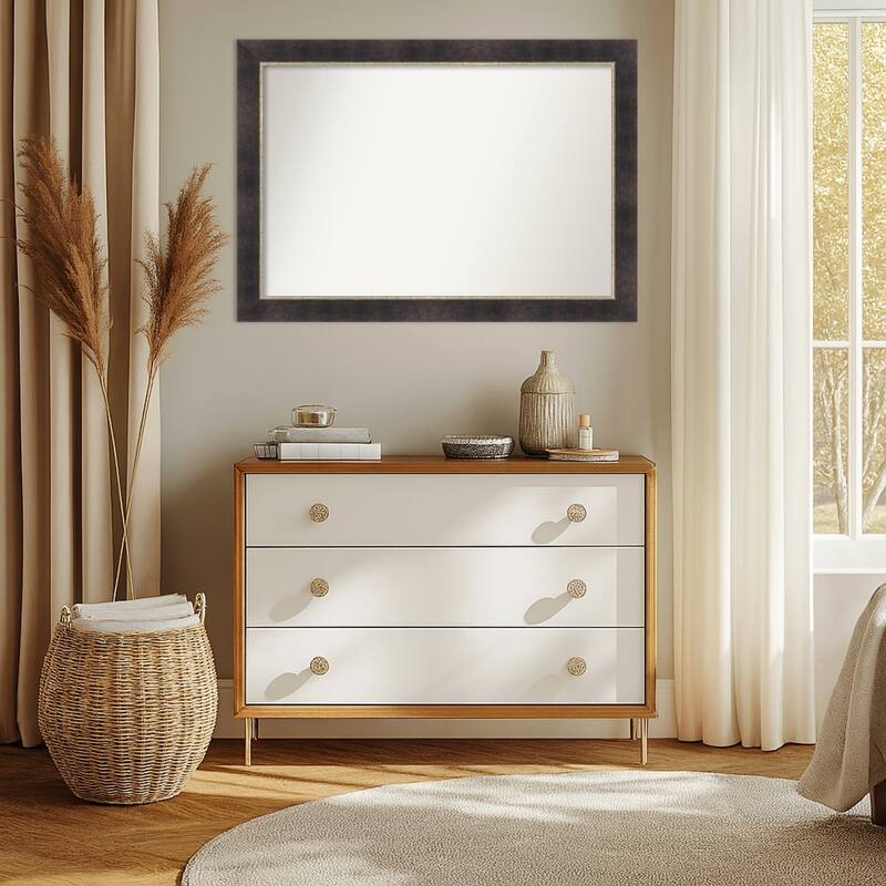 Odin Antique Bronze Non-Beveled Wood Framed Wall Mirror - Odin Antique Bronze