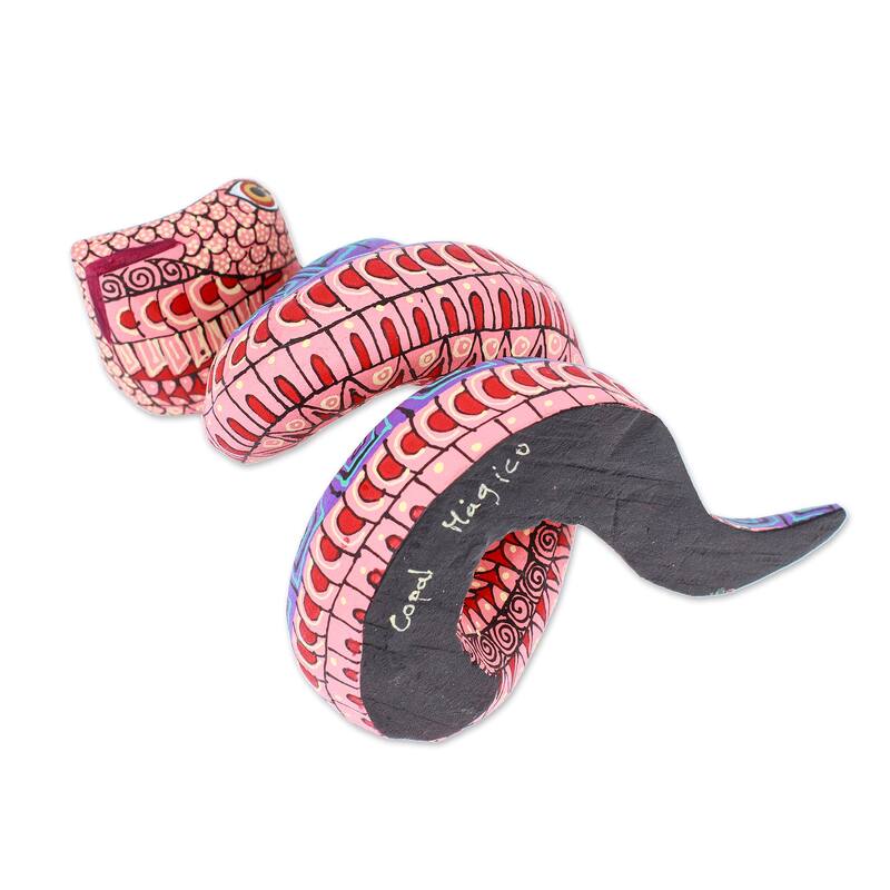Novica Handmade Melon Hiss Wood Alebrije Figurine