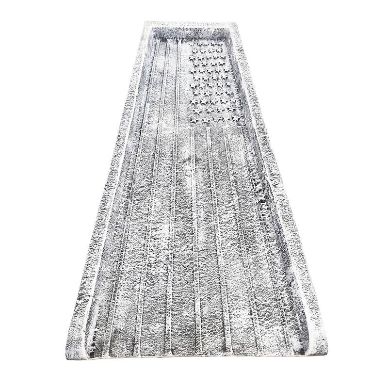 USA Patriotic Flag Cast Aluminum Downspout Gutter 24 in. Splash Block