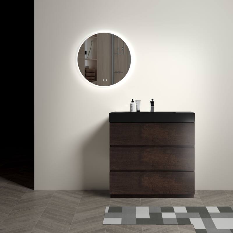 36" Bathroom Vanity with Sink, Large Storage