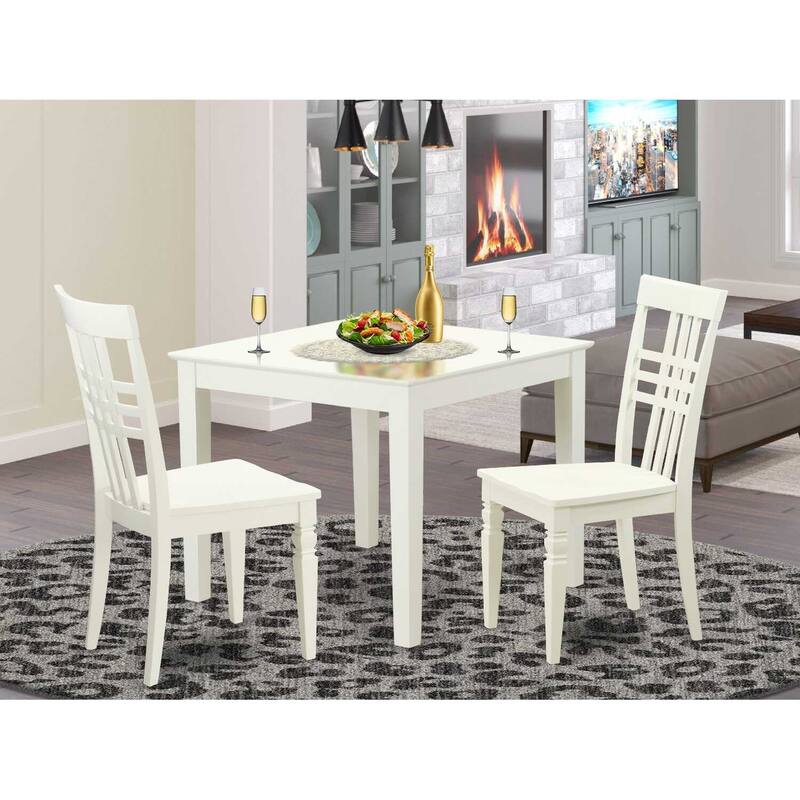 Dining Table Set for 4 - Square Kitchen Table & Chairs Set - Modern Wood Dining Room Furniture