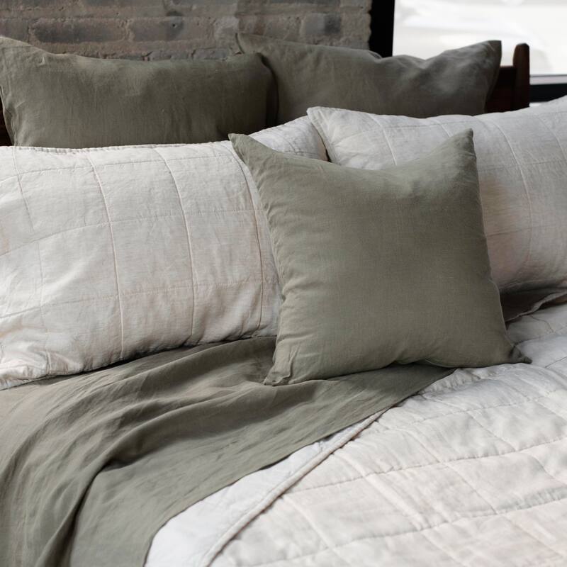 French Linen Box Stitch Quilt by BOKSER HOME