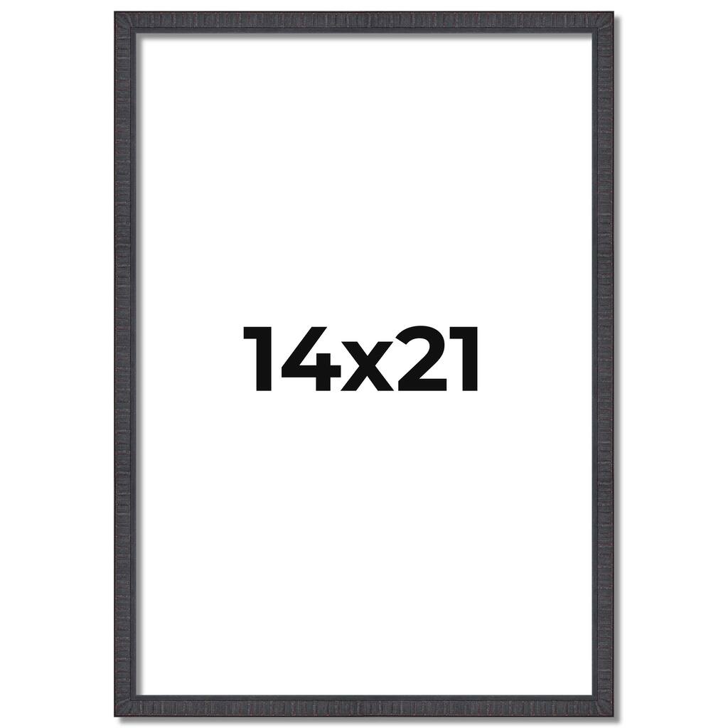 14x21 Frame Brown Picture Frame - Complete Modern Photo Frame Includes