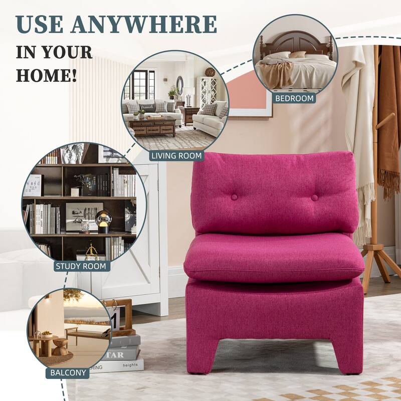 Cushioned deep seat, single lazy chair for Living room