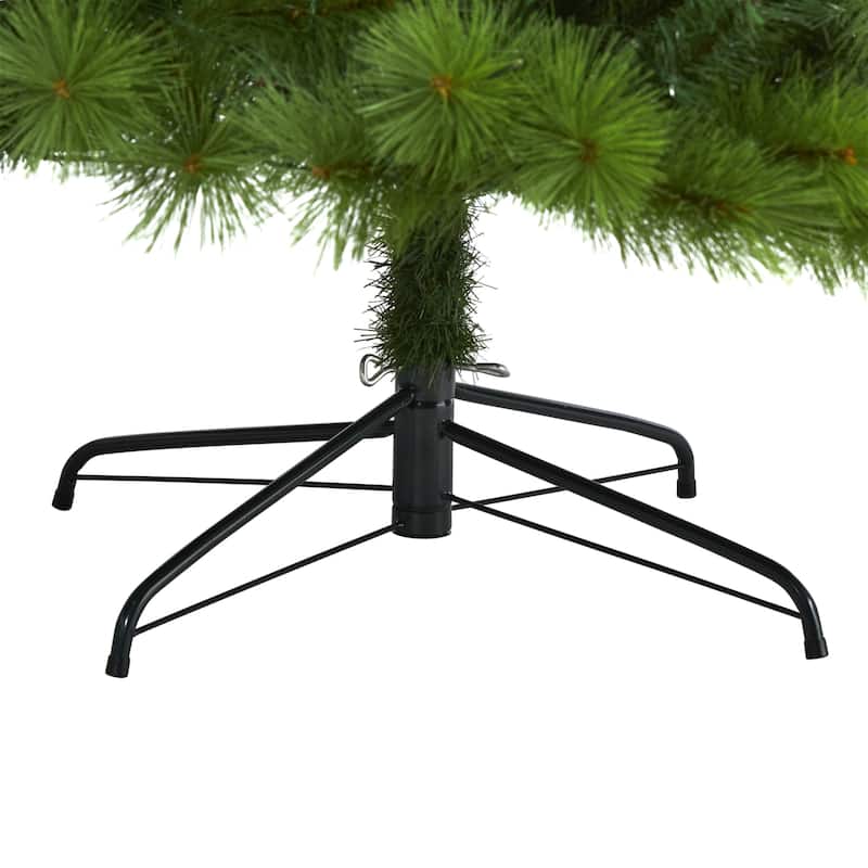 7.5ft. Green Pine Artificial Christmas Tree with 550 Clear LED Lights - Lush Full-Bodied Holiday X-Mas Tree