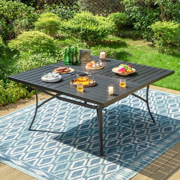 expanded metal patio table and chairs