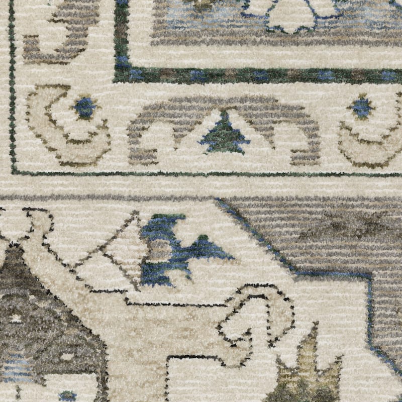 Style Haven Henretta Bordered Medallions Fringe Edge Area Rug