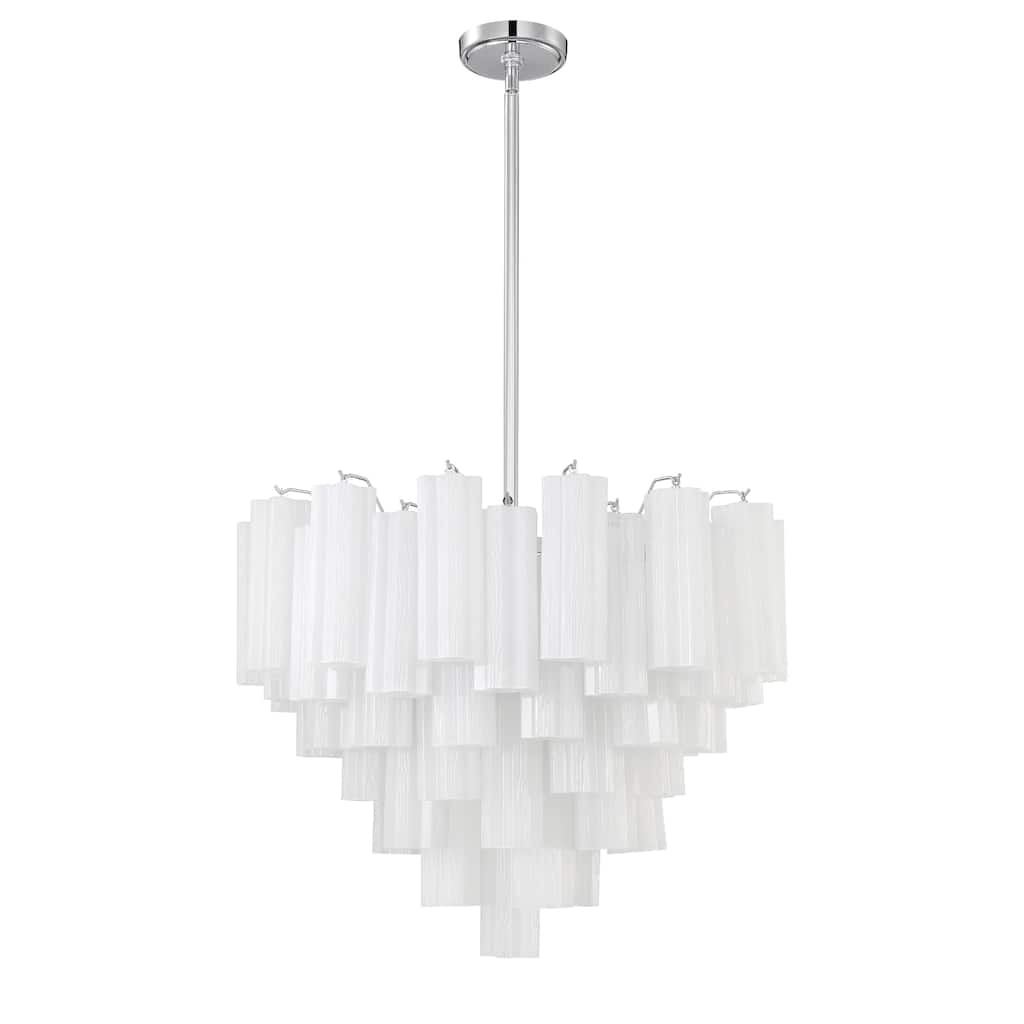 Addis 12 Light Polished Chrome Chandelier - 26.75"W x 21.5"H x 26.75"D