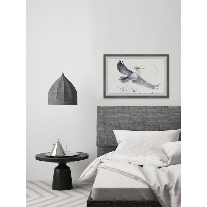 Flying Seagull Framed Wall Art, Coastal Serenity - Tranquil Ocean-Inspired Wall Décor