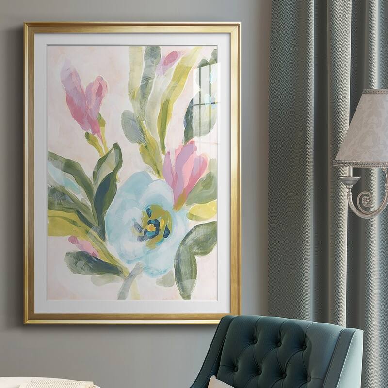 Floral Breeze Fresco II Premium Framed Print - Ready to Hang