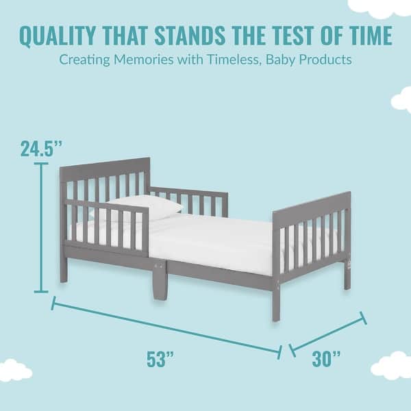 dimension image slide 4 of 6, Dream On Me Finn Toddler Bed