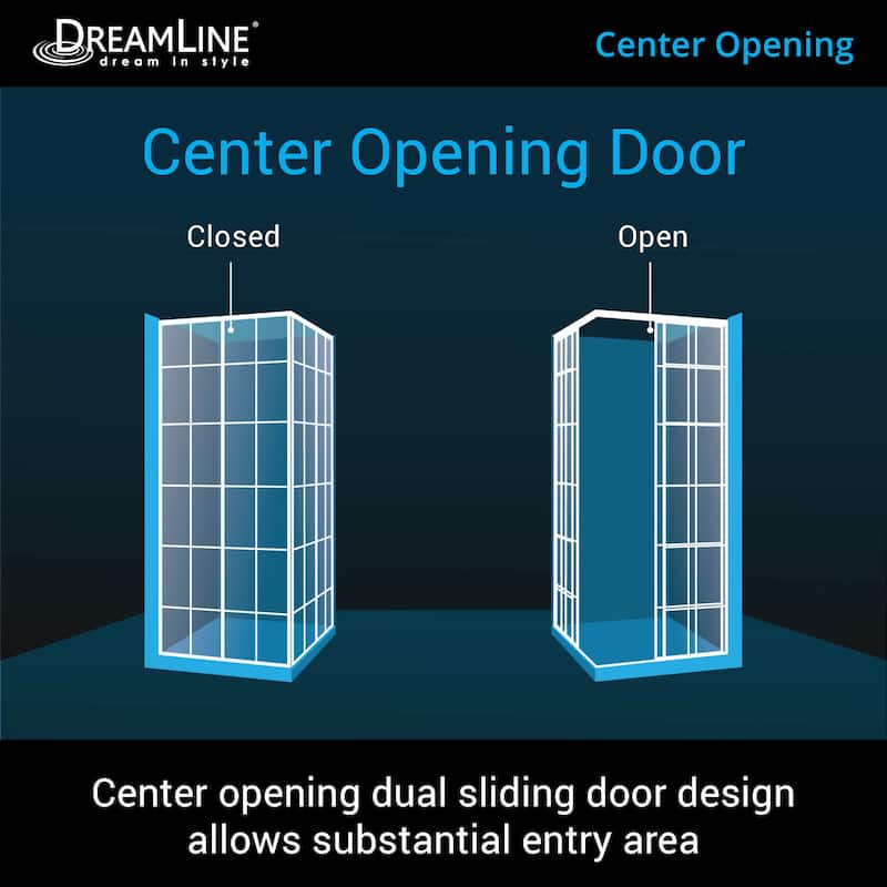 DreamLine French Corner 40 1/2 in. D x 40 1/2 in. W x 72 in. H Framed Sliding Shower Enclosure - 40.44" x 40.44"