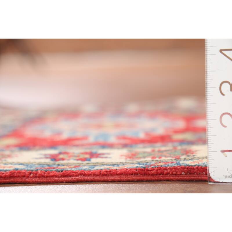 Red Kazak Oriental Accent Rug Handmade Traditional Wool Carpet - 2'1"x 2'10"