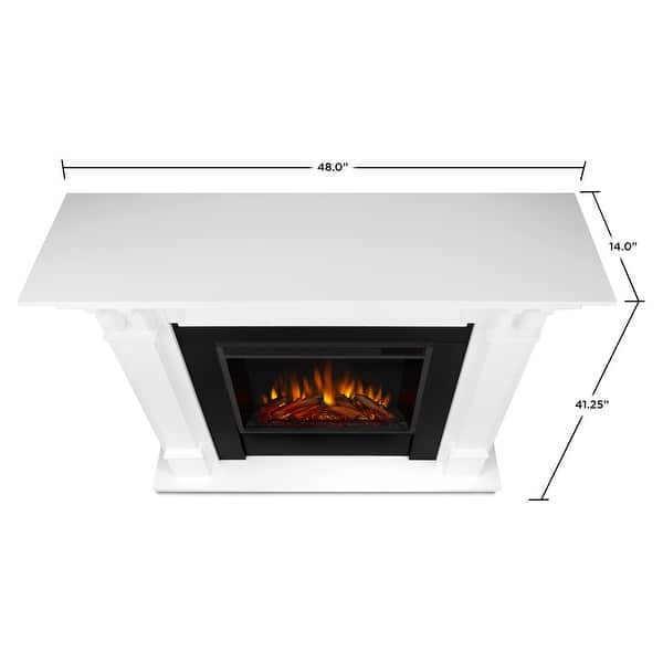 Shop Ashley Electric Fireplace In White 48 03 L X 13 78 W X