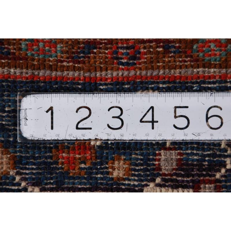 Hand Knotted Oriental 100% Wool Carpet Transitional All-Over Purples Oushak Runner Rug - 9' 11'' X 2' 10''