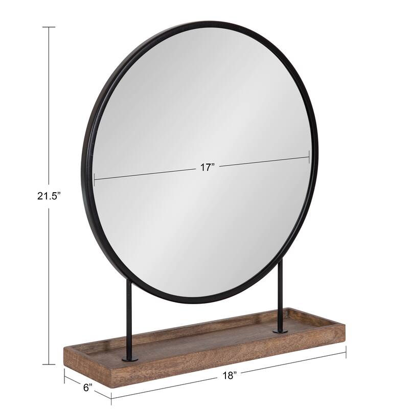 Kate and Laurel Maxfield Round Tabletop Mirror